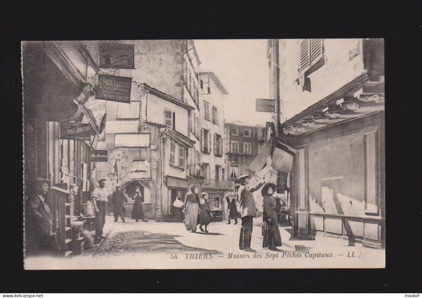 CPA - 63 - Thiers - Maison Des Sept Péchés Capitaux - Belle Animation - Circulée En 1920 - Thiers