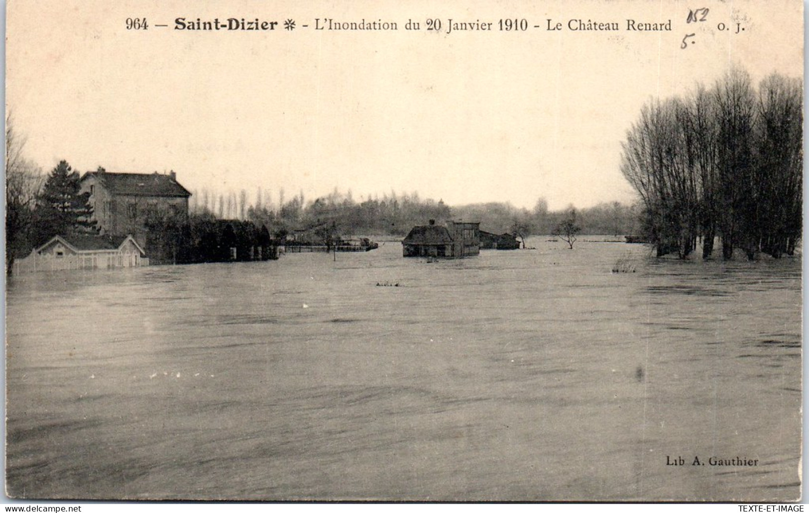 52 SAINT DIZIER - Crue De Janvier 1910, Le CHATEAUrenard - Saint Dizier