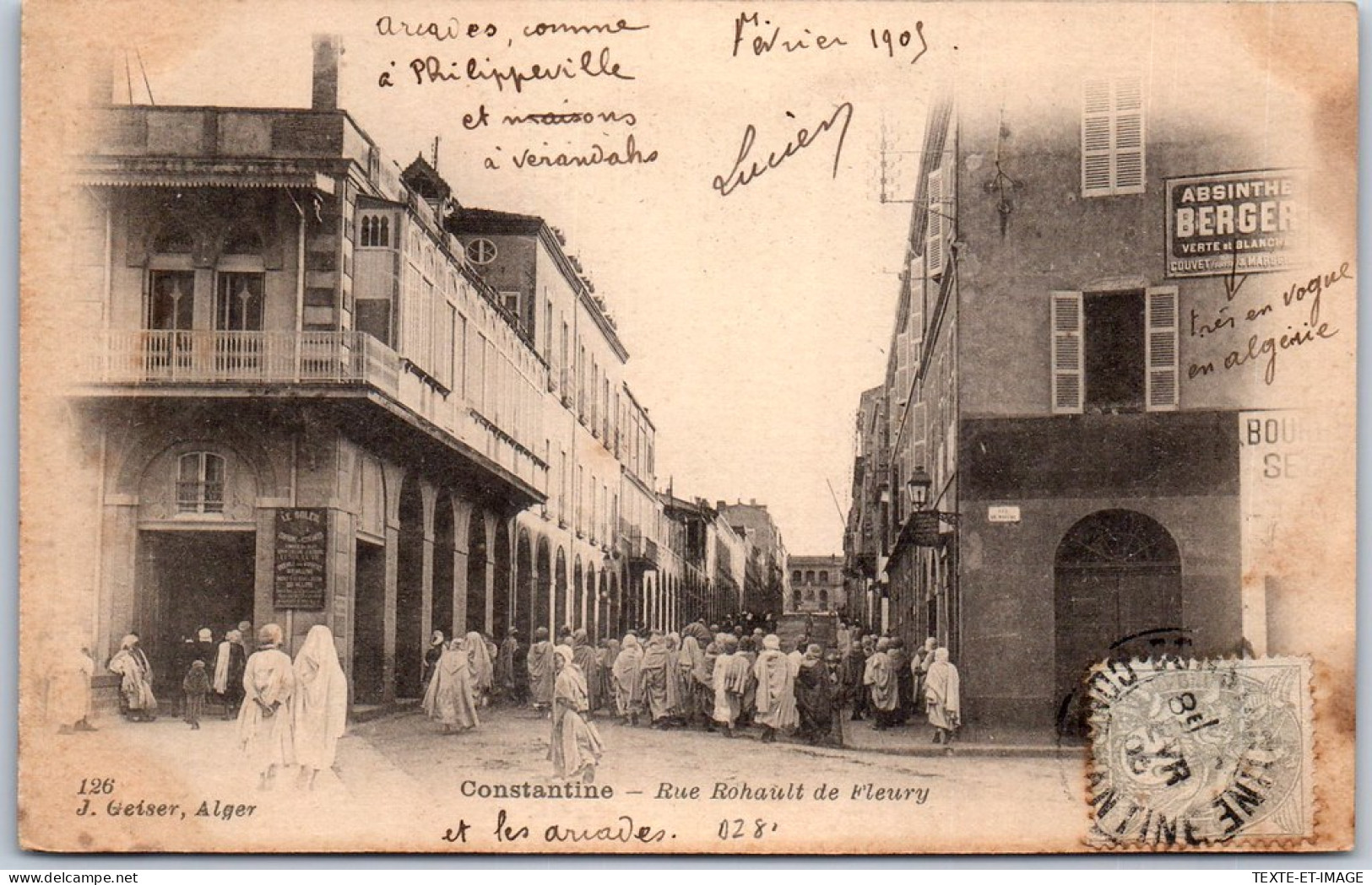 ALGERIE - CONSTANTINE - Rue Rohault De Fleury  - Konstantinopel