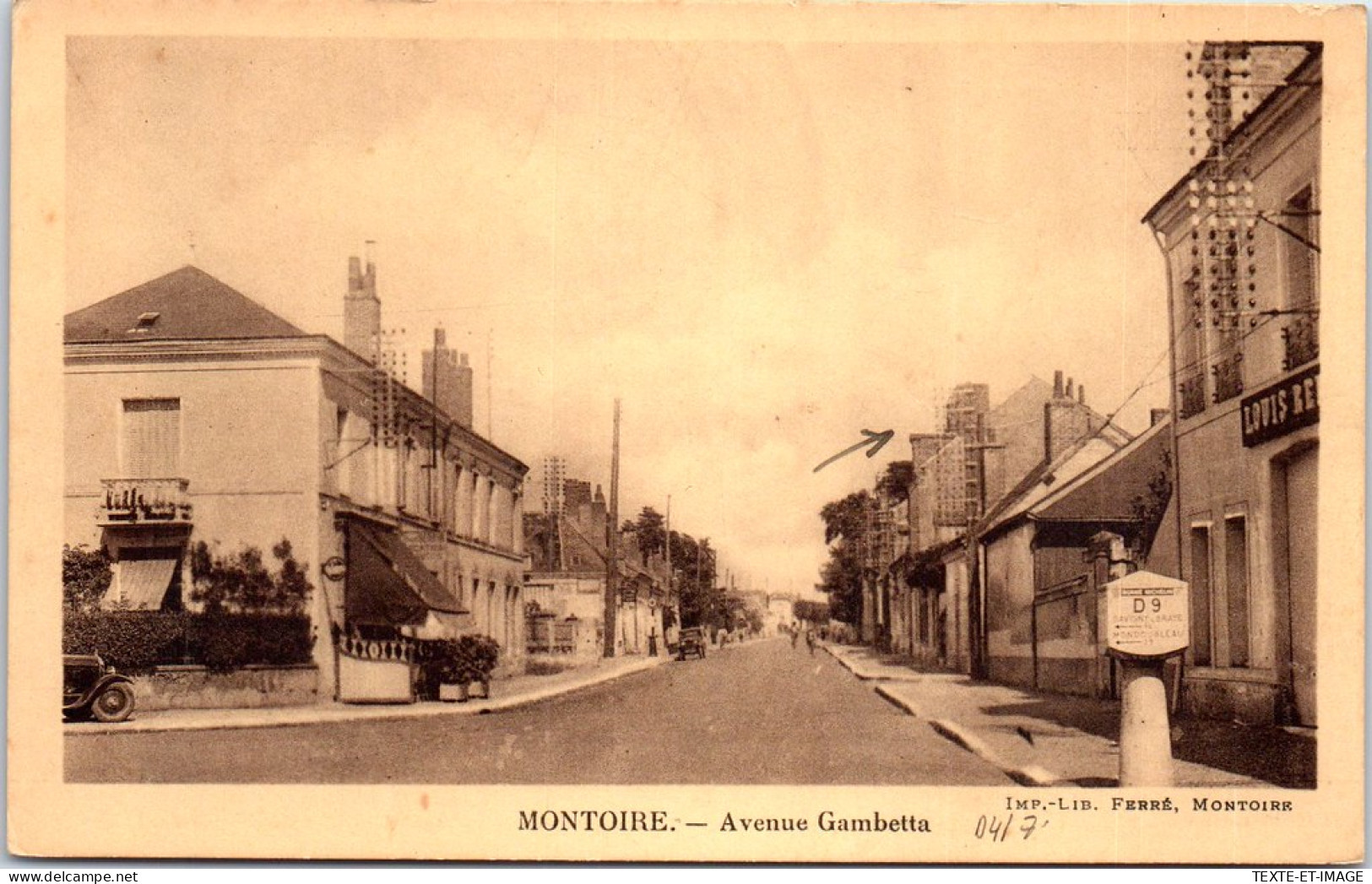 41 MONTOIRE - Avenue Gambetta (Borne Michelin) - Montoire-sur-le-Loir