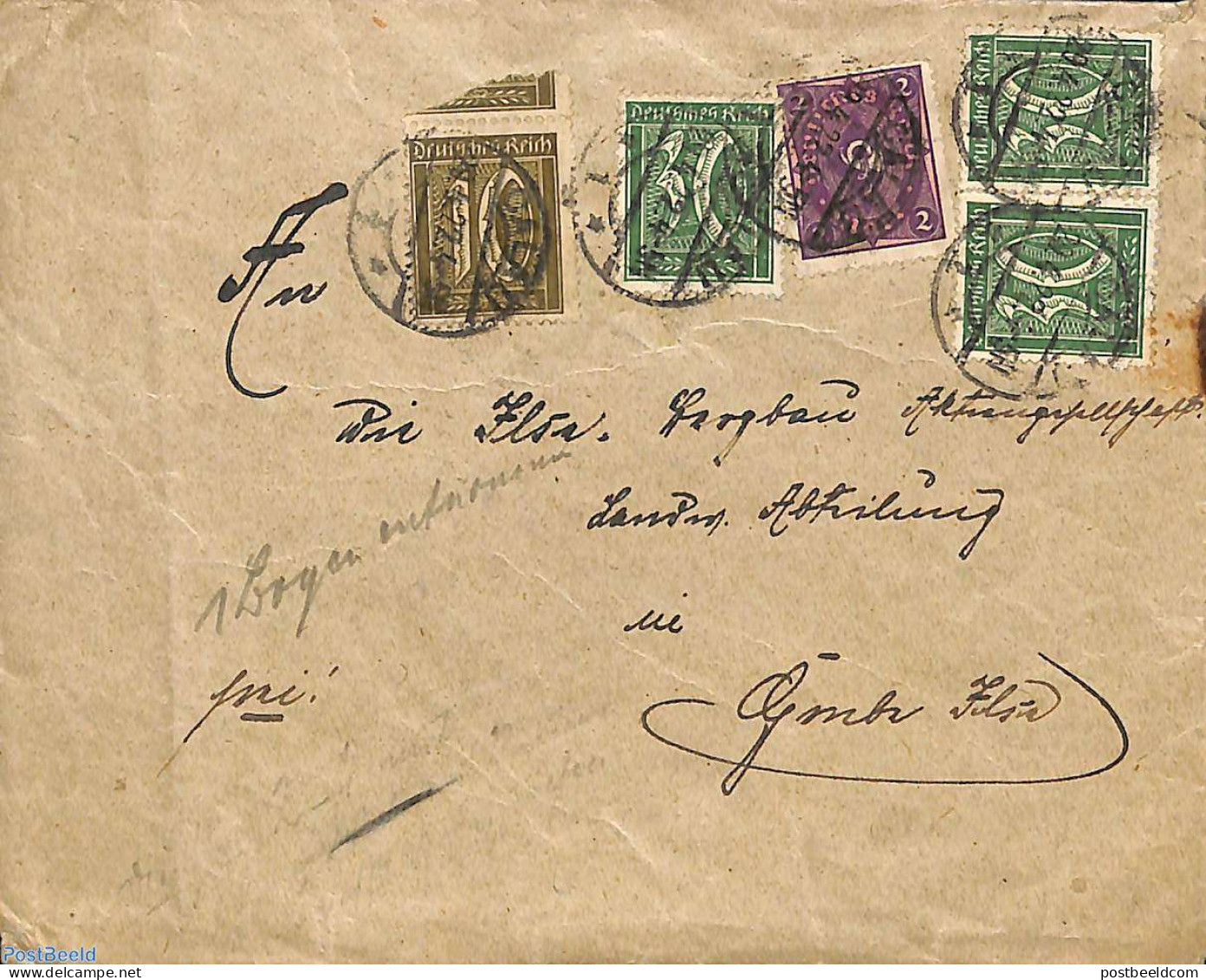 Germany, Empire 1922 Letter To Grube Ilse, Postal History - Lettres & Documents