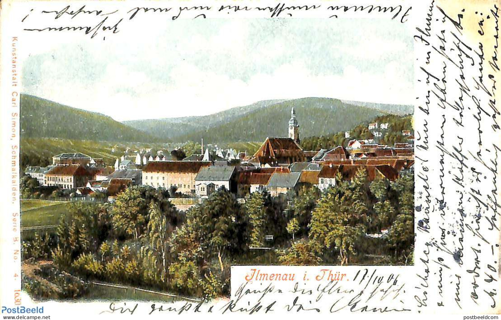 Germany, Empire 1906 Postcard To Leipzig, Railway Postmark PLAUE-ILMENAU, Postal History - Lettres & Documents