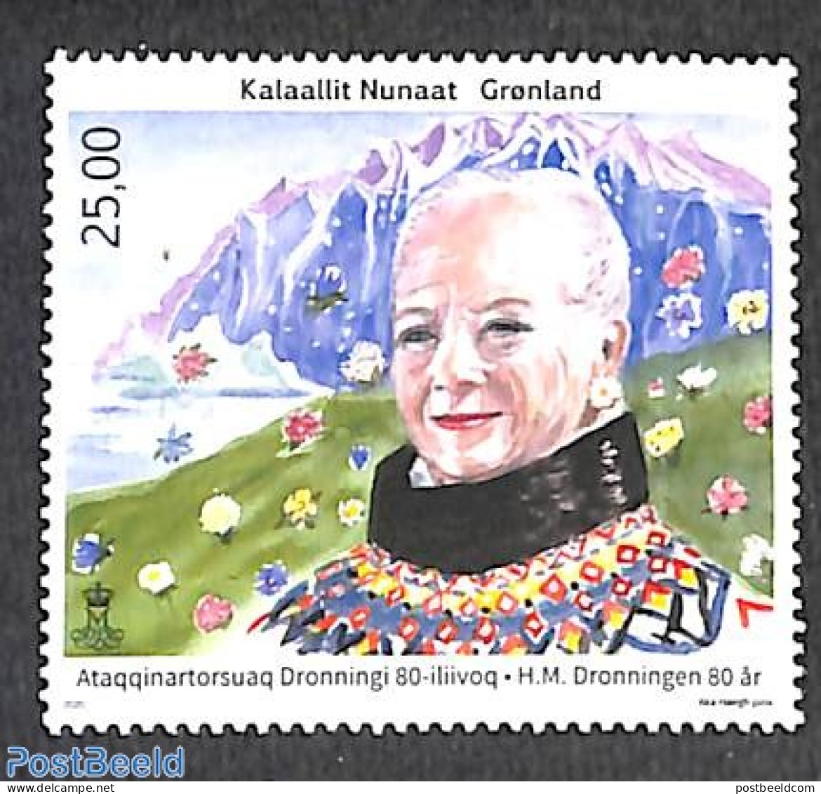 Greenland 2020 Queen Margarethe, 80th Birthday 1v, Mint NH, History - Kings & Queens (Royalty) - Ongebruikt