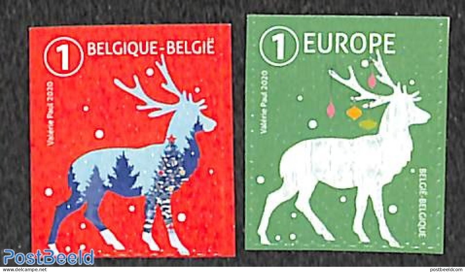 Belgium 2020 Christmas 2v S-a, From Booklet, Mint NH, Religion - Christmas - Nuevos