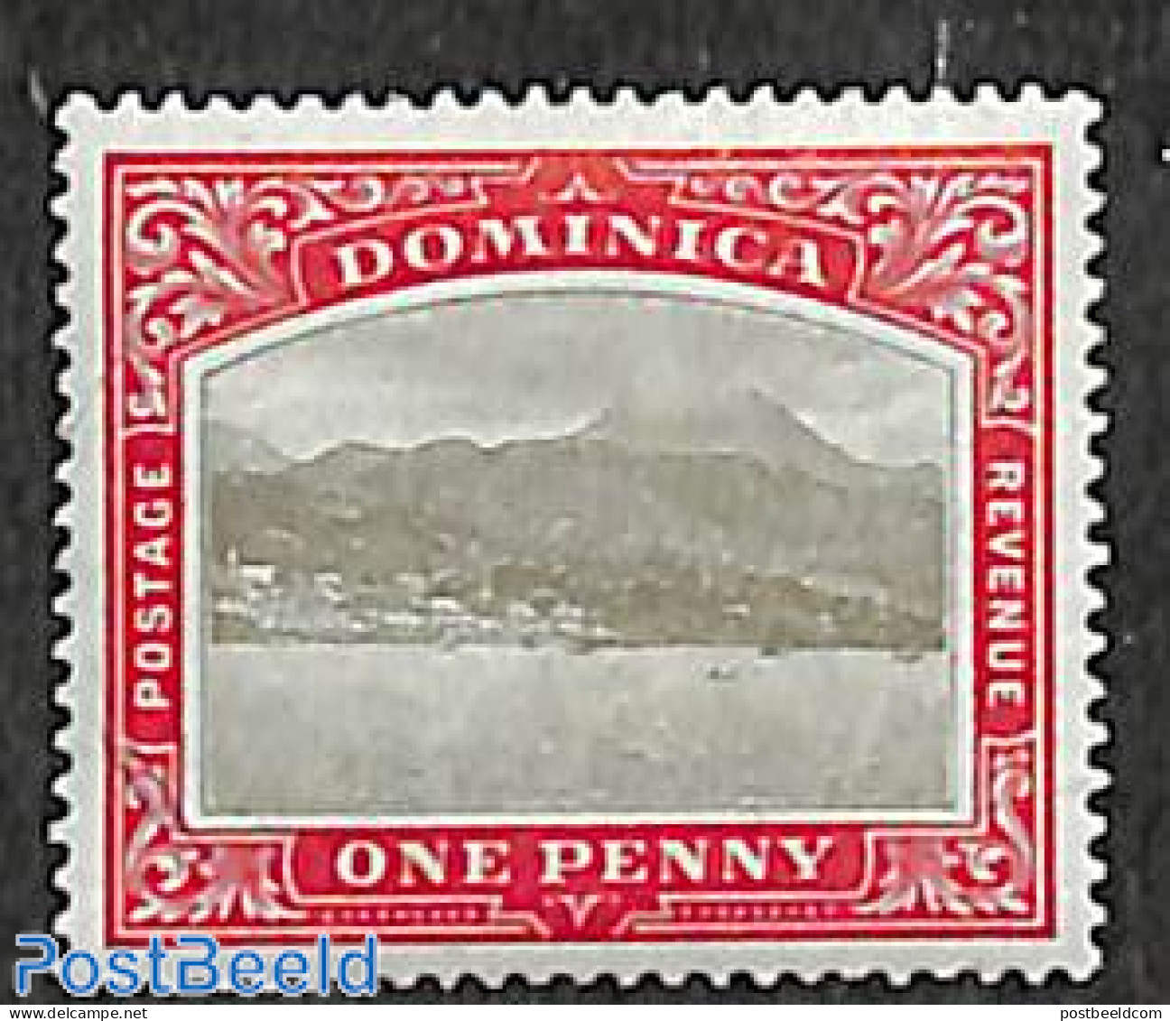 Dominica 1903 1d, WM CC,, Stamp Out Of Set, Unused (hinged) - República Dominicana
