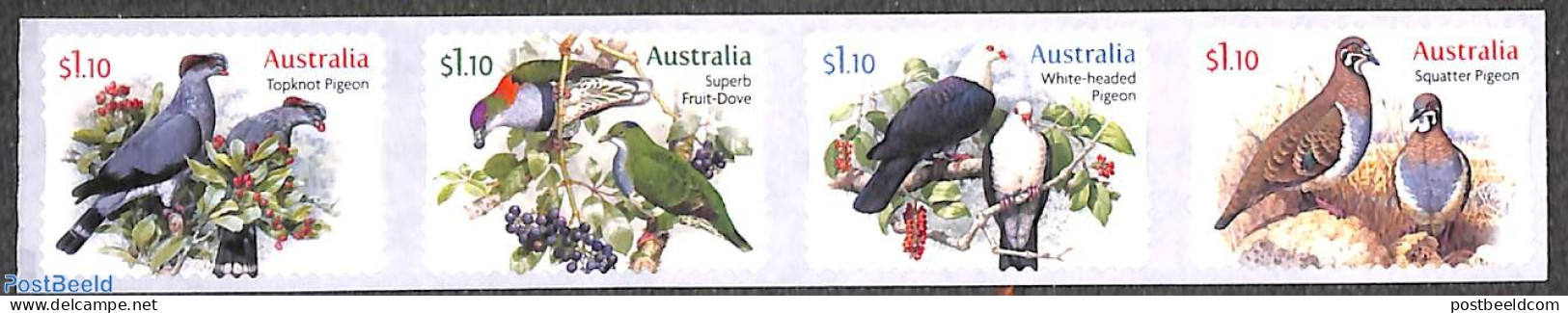 Australia 2021 Pigeons 4v S-a, Mint NH, Nature - Birds - Unused Stamps