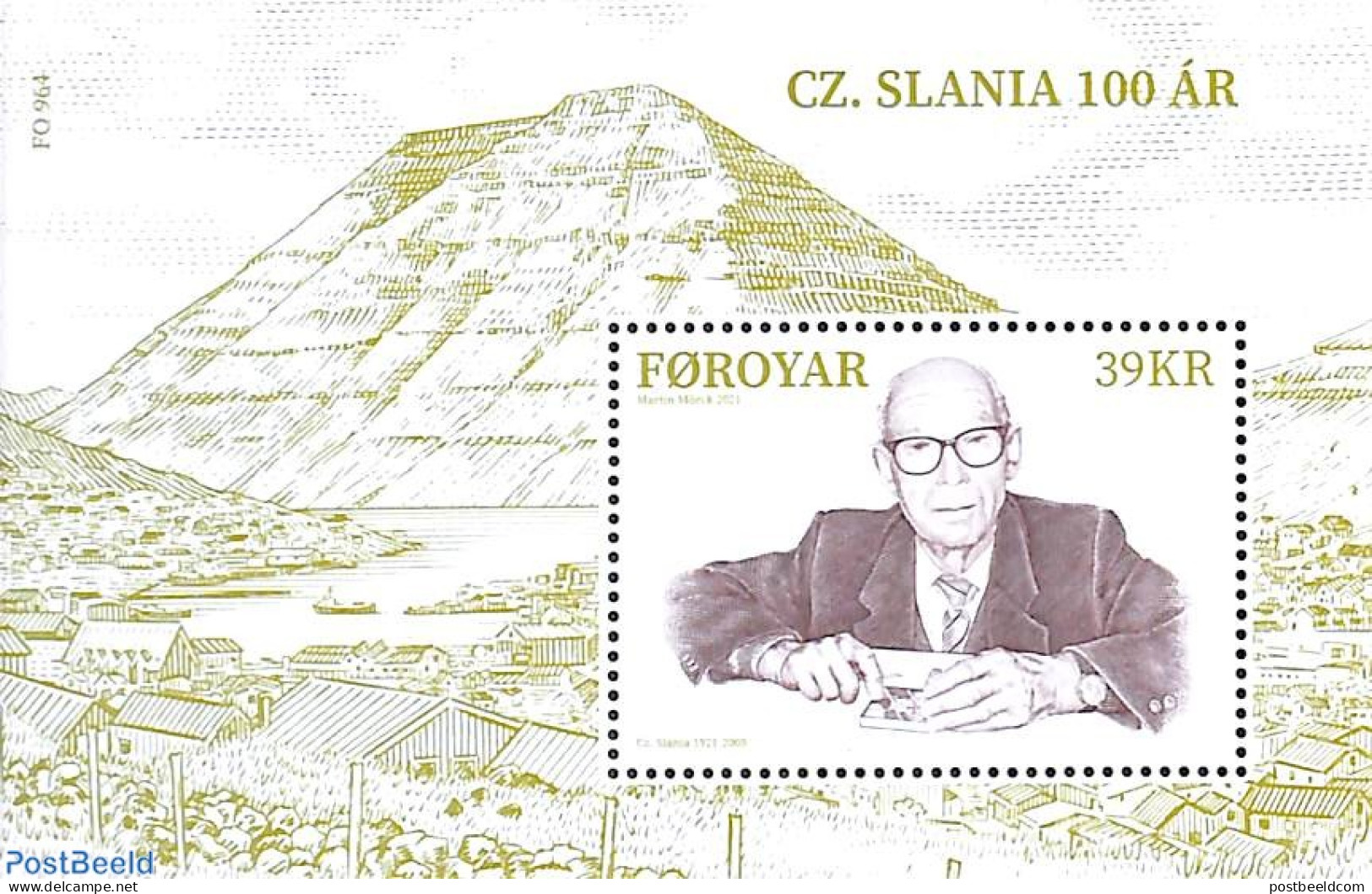 Faroe Islands 2021 Czeslaw Slania S/s, Mint NH, Various - Joint Issues - Art - Printing - Joint Issues
