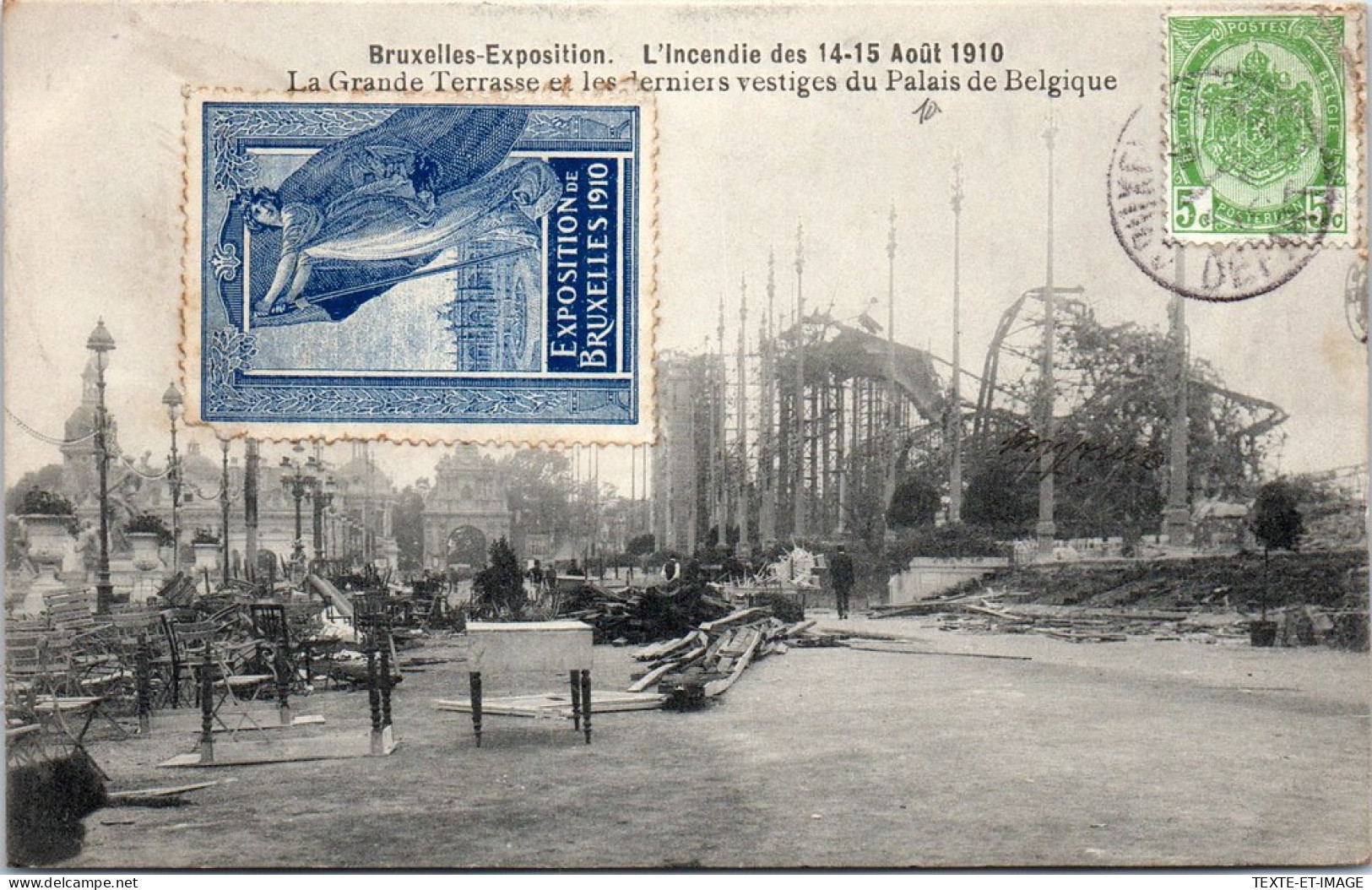 BELGIQUE - BRUXELLES - Incendie Aout 1910, Palais De Belgique  - Altri & Non Classificati