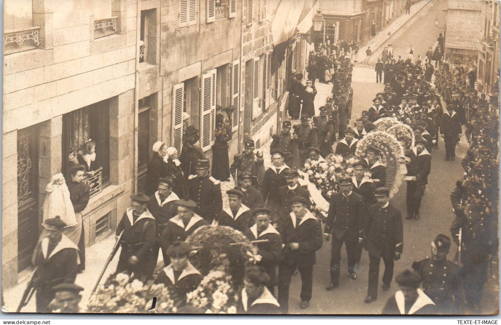 50 GRANVILLE CARTE PHOTO - Obseque De Vertier 1907, Cortege  - Granville