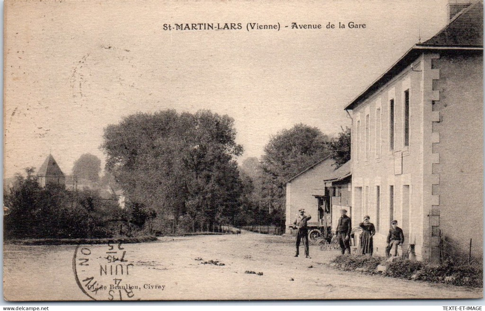 86 SAINT MARTIN L'ARS - Vue De L'avenue De La Gare. - Altri & Non Classificati