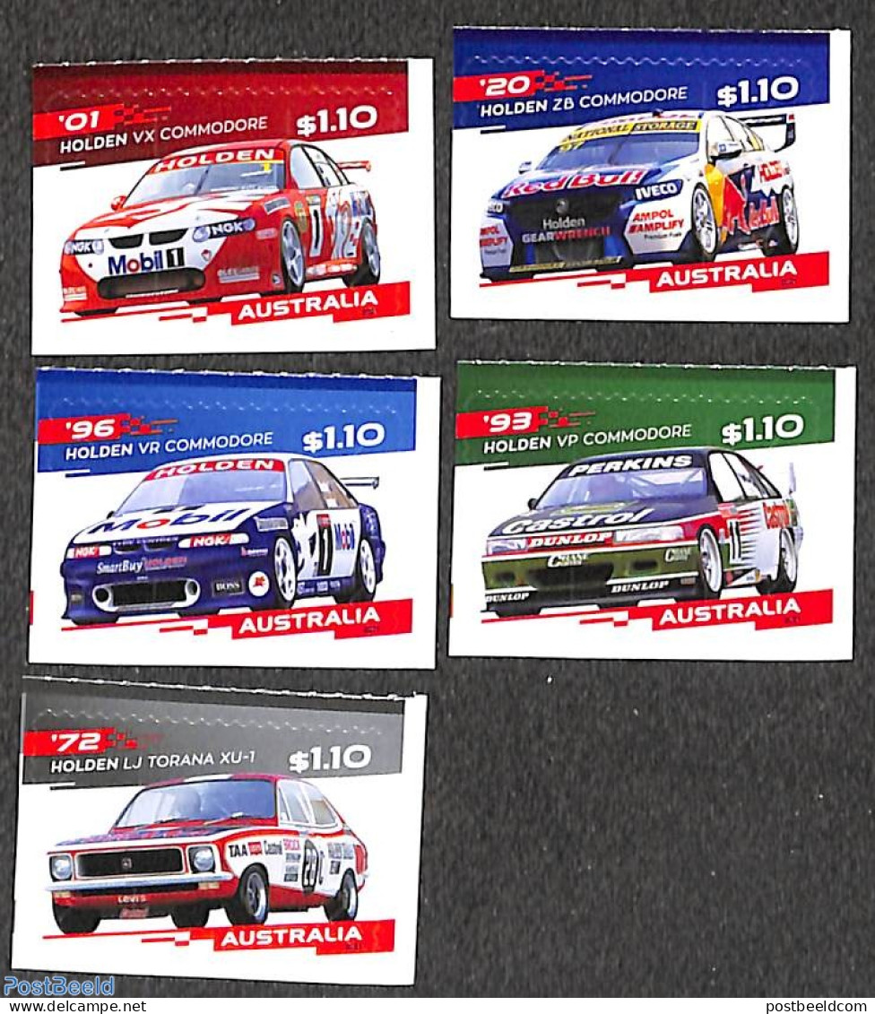 Australia 2021 Holden Rallye 5v S-a, Mint NH, Sport - Transport - Autosports - Automobiles - Unused Stamps