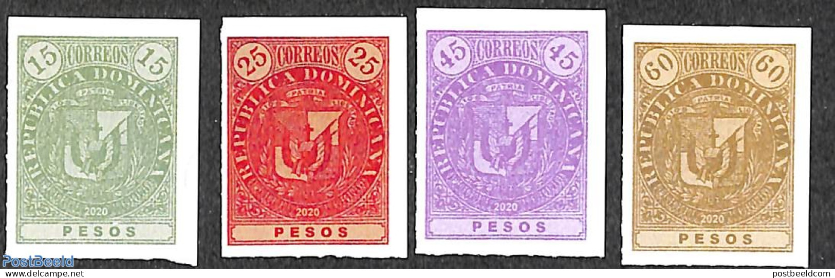 Dominican Republic 2020 First Stamps 4v, Mint NH, Stamps On Stamps - Postzegels Op Postzegels