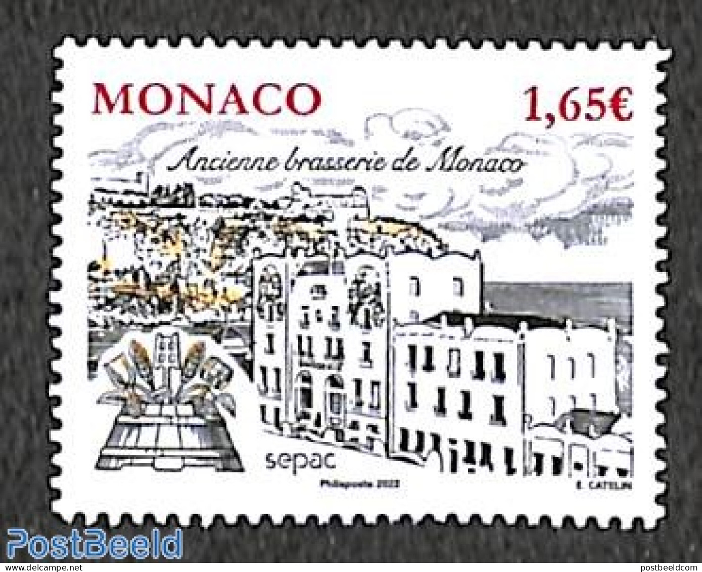 Monaco 2022 SEPAC, Old Brewery 1v, Mint NH, History - Nature - Sepac - Beer - Ongebruikt