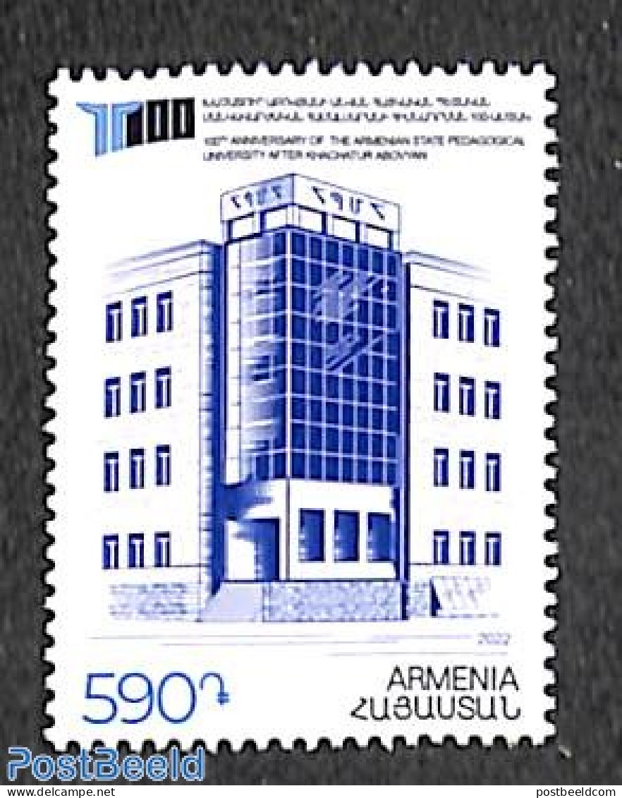 Armenia 2022 Pedagogic University 1v, Mint NH, Science - Education - Armenia