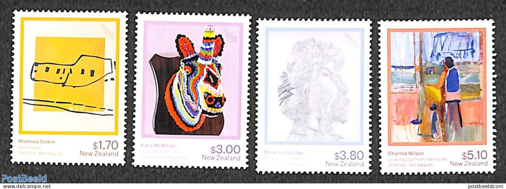 New Zealand 2022 IHC Art Award 4v, Mint NH, Art - Modern Art (1850-present) - Paintings - Unused Stamps