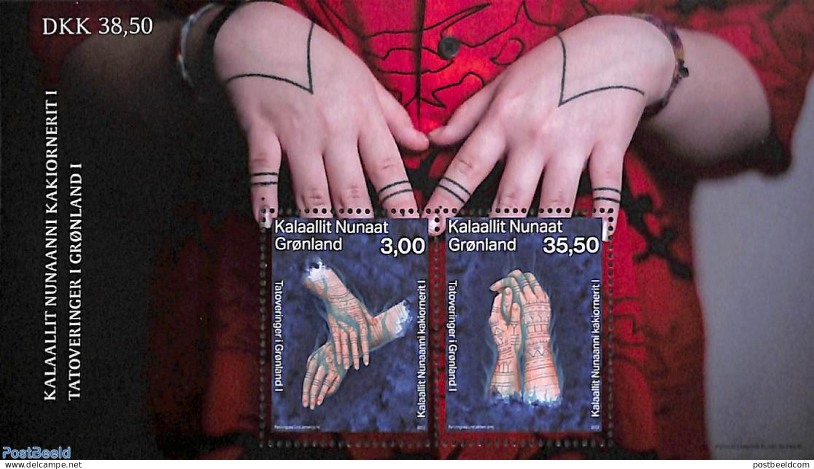 Greenland 2022 Tattoo Art S/s, Mint NH, Art - Tattoos - Unused Stamps