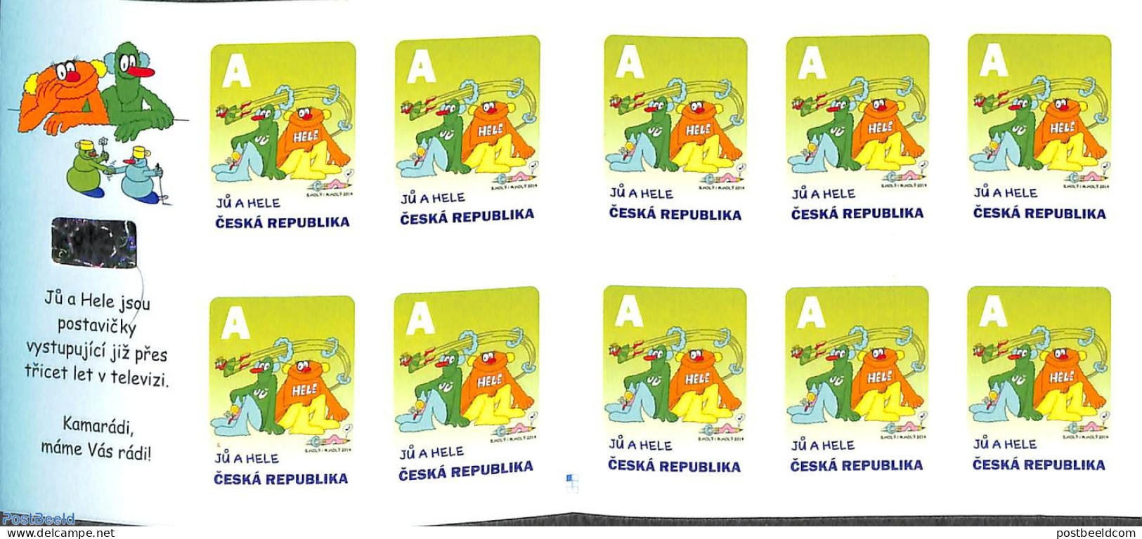 Czech Republic 2014 Ju & Hele Booklet S-a, Mint NH, Stamp Booklets - Art - Comics (except Disney) - Other & Unclassified