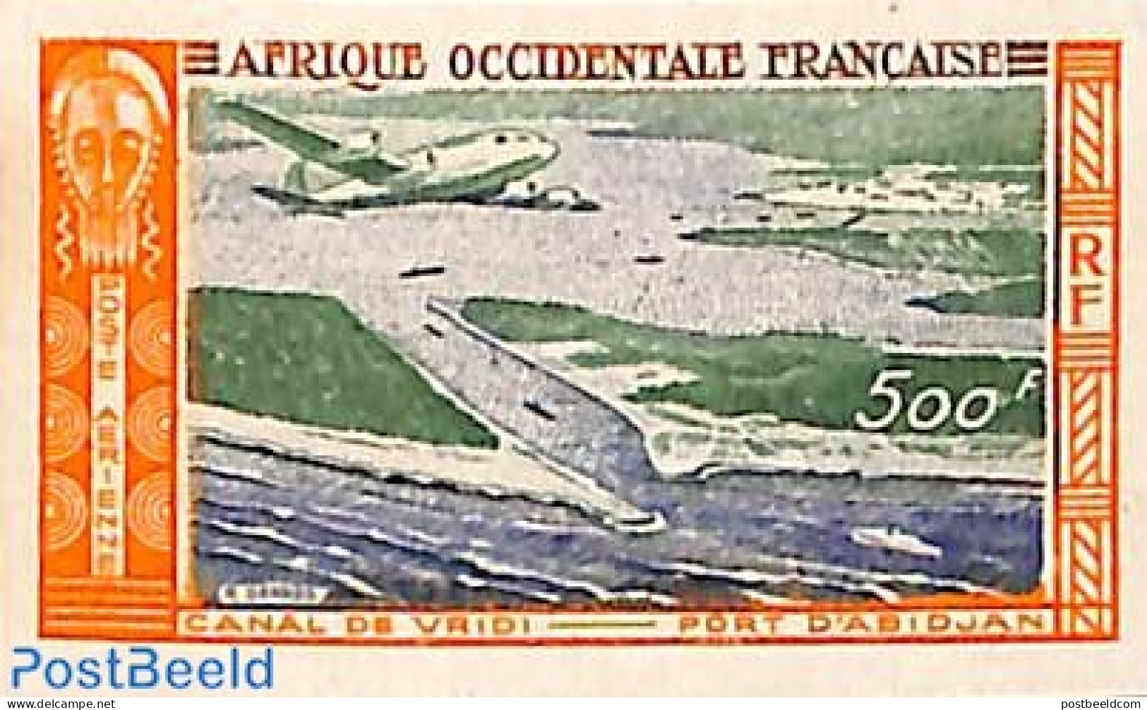 French West Africa 1951 Transport Airmail 1v, Imperforated, Mint NH, Transport - Aircraft & Aviation - Ships And Boats - Aerei