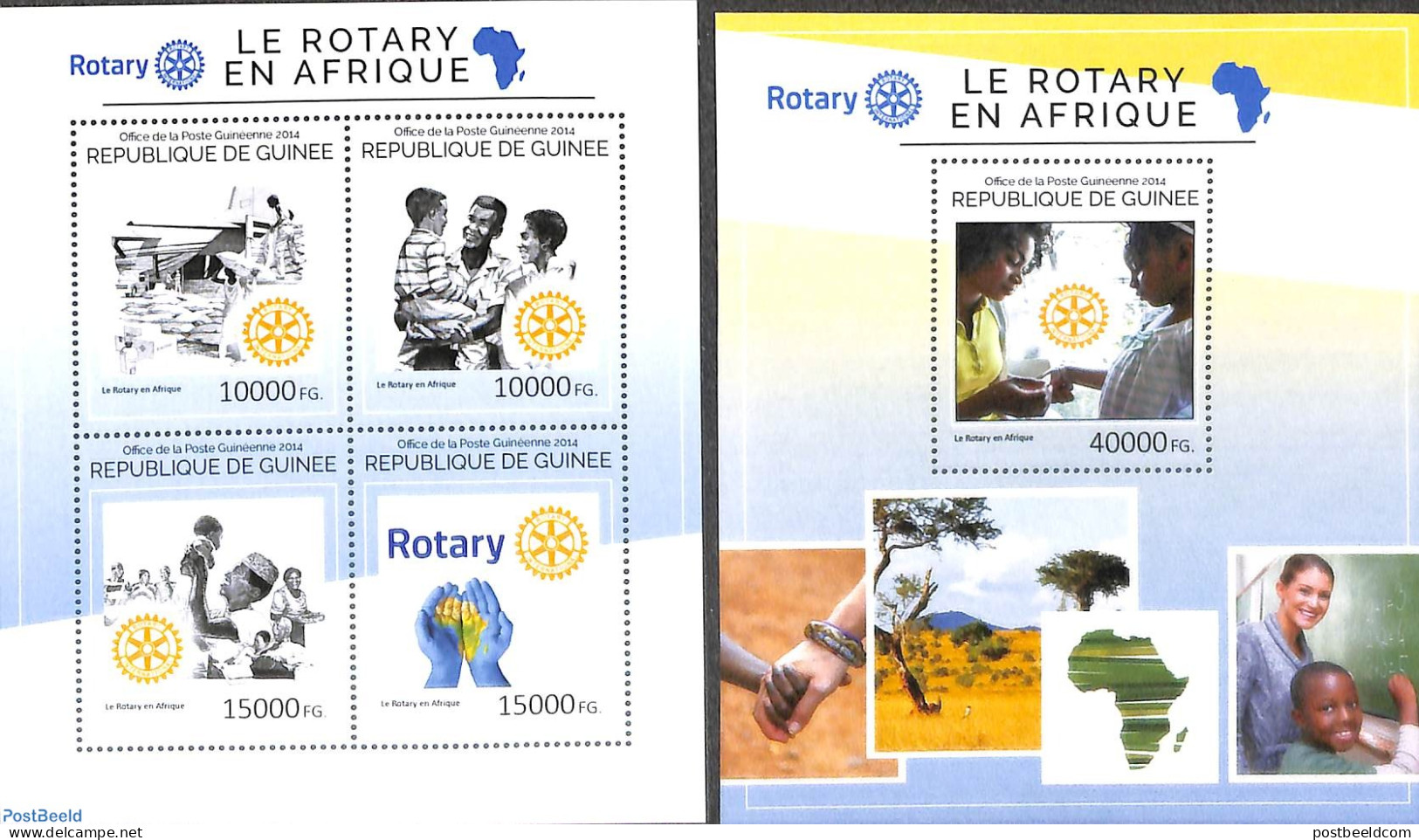 Guinea, Republic 2014 Rotary 2 S/s, Mint NH, Various - Rotary - Rotary Club