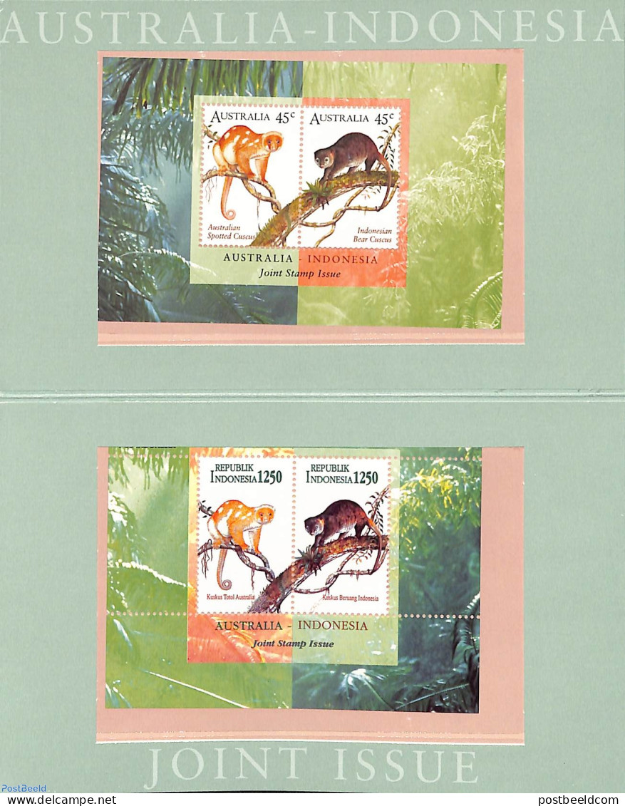 Australia 1996 Presentation Pack With Australian And Indonesian S/s, Mint NH, Nature - Various - Animals (others & Mix.. - Ongebruikt