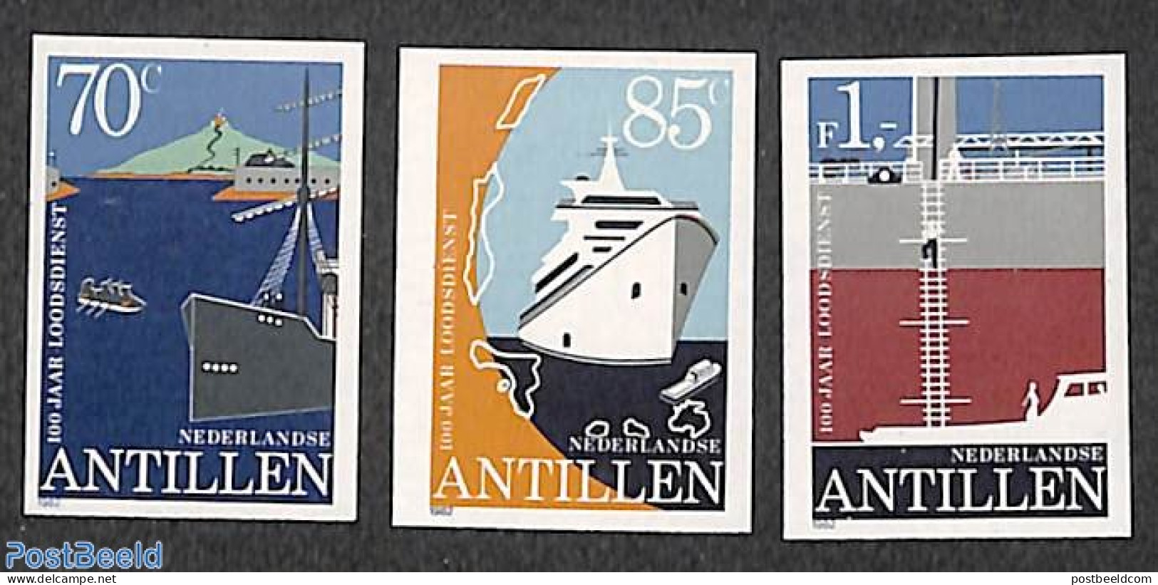 Netherlands Antilles 1982 Ships 3v, Imperforated, Mint NH, Transport - Ships And Boats - Barche