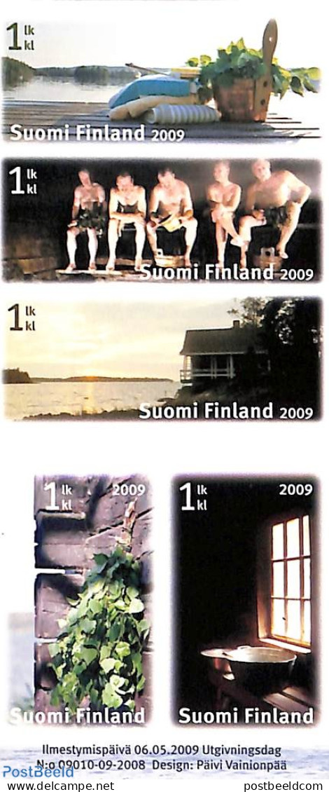 Finland 2009 Sauna 5v S-a, Mint NH - Nuevos
