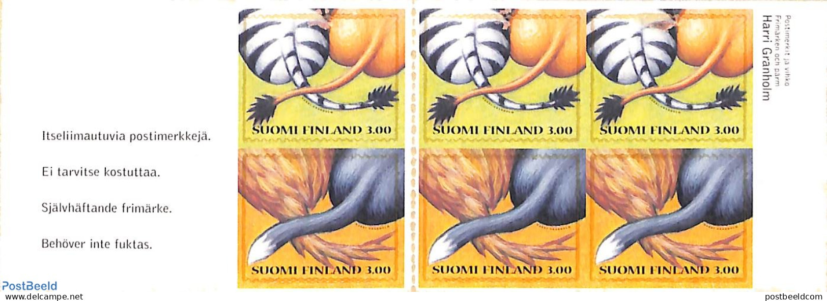 Finland 1999 Valentine Booklet S-a, Mint NH, Nature - Various - Animals (others & Mixed) - Stamp Booklets - St. Valent.. - Unused Stamps
