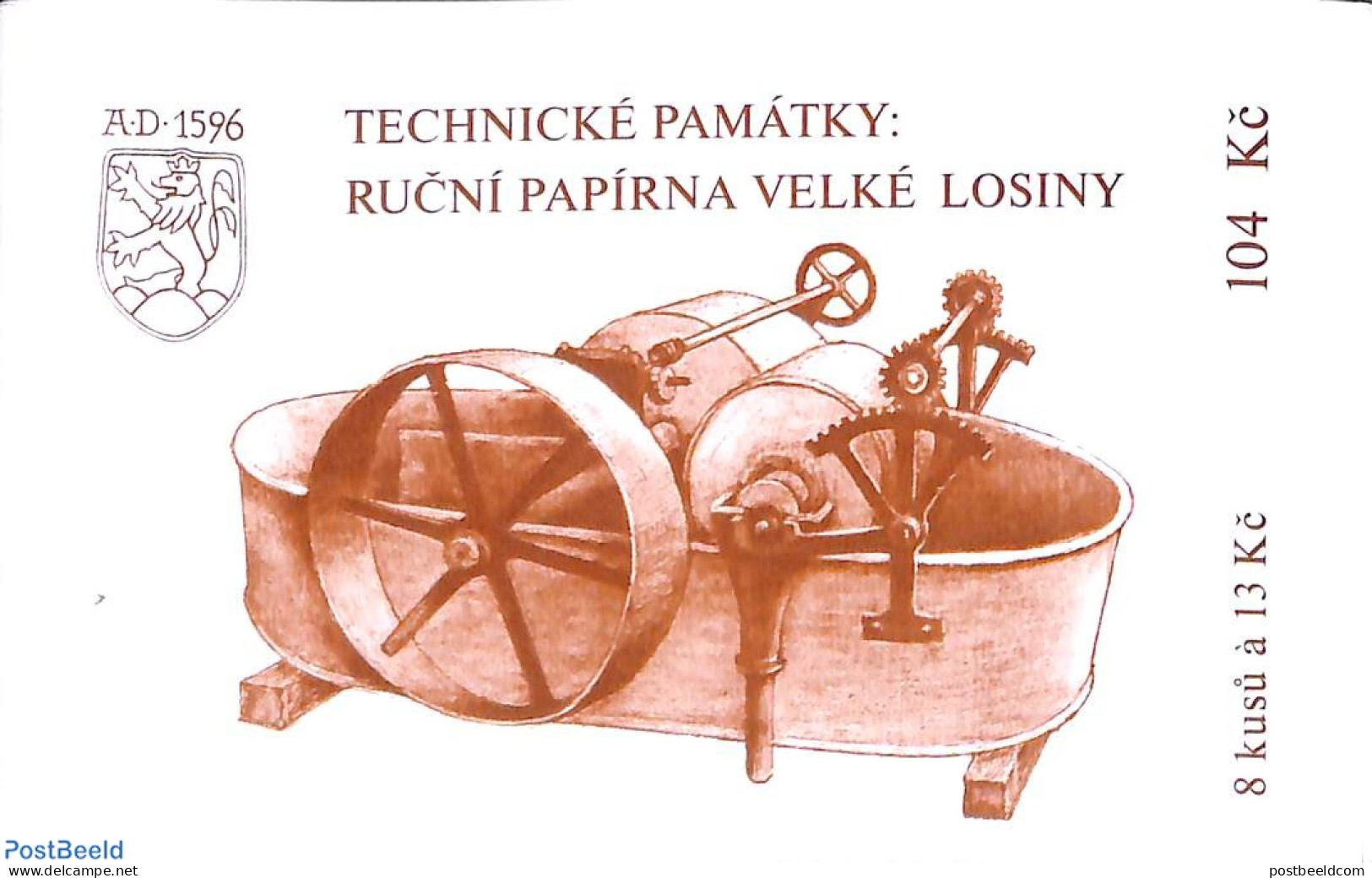 Czech Republic 2014 Velke LOsiny Booklet, Mint NH, Various - Stamp Booklets - Mills (Wind & Water) - Autres & Non Classés