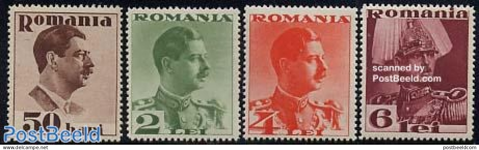 Romania 1934 Definitives 4v, Unused (hinged) - Ongebruikt