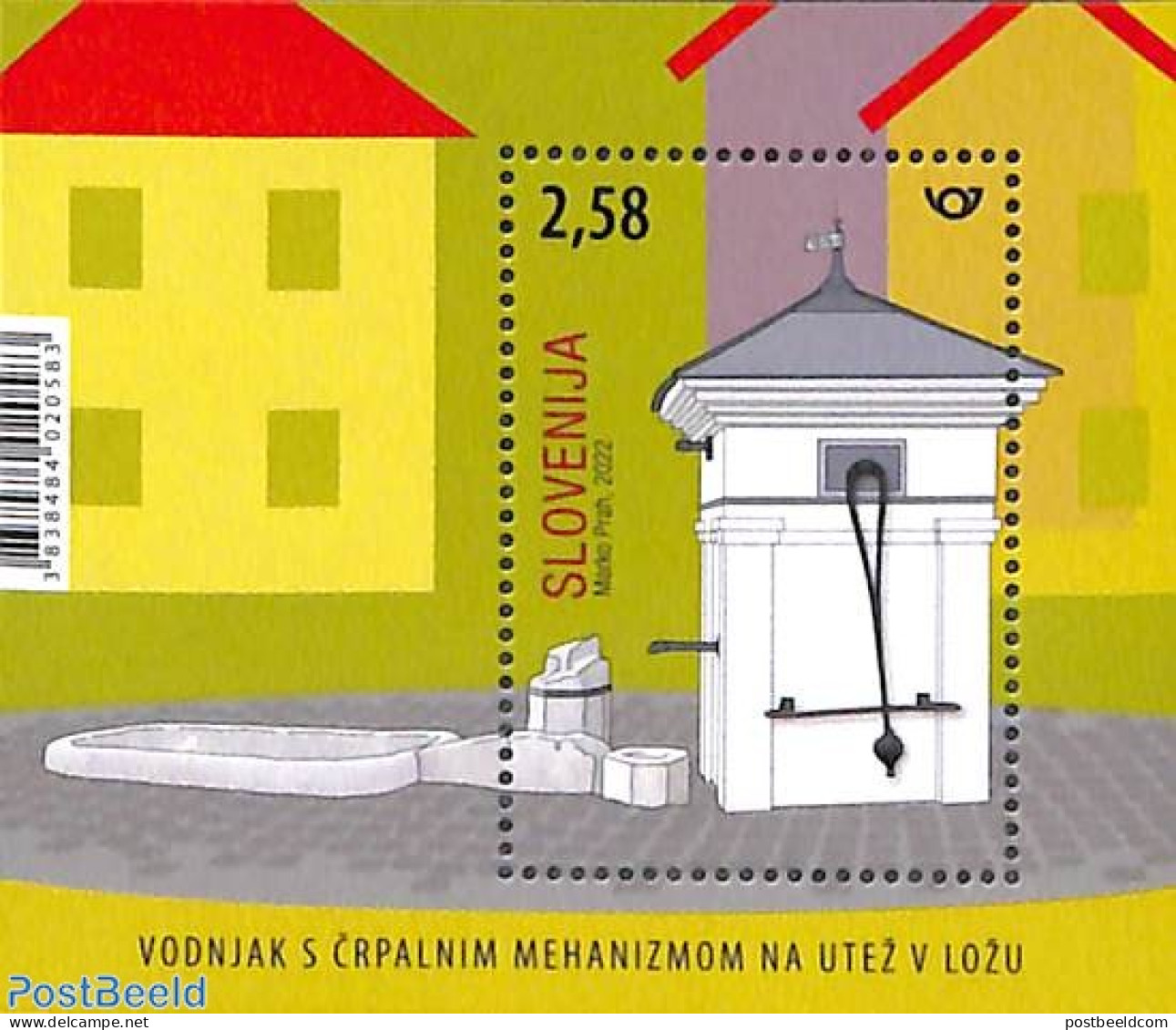 Slovenia 2022 Fountains S/s, Mint NH, Nature - Water, Dams & Falls - Slowenien