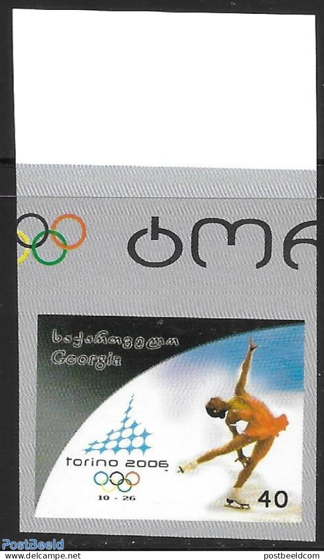 Georgia 2006 Olympic Winter Games Torino 1v. Imperforated, Mint NH, Sport - Various - Olympic Winter Games - Skating -.. - Erreurs Sur Timbres