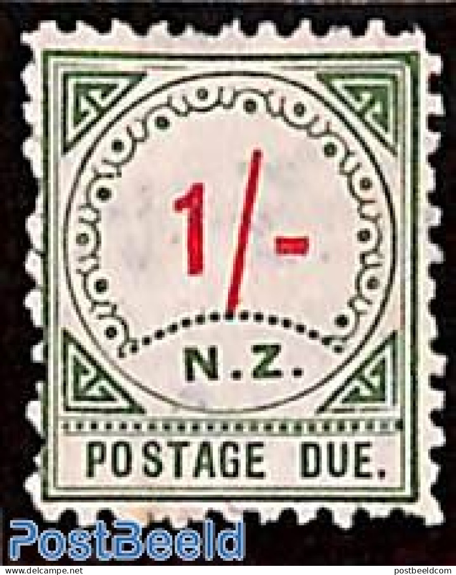 New Zealand 1899 1sh, Postage Due, Without Gum, Stamp Out Of Set, Unused (hinged) - Otros & Sin Clasificación