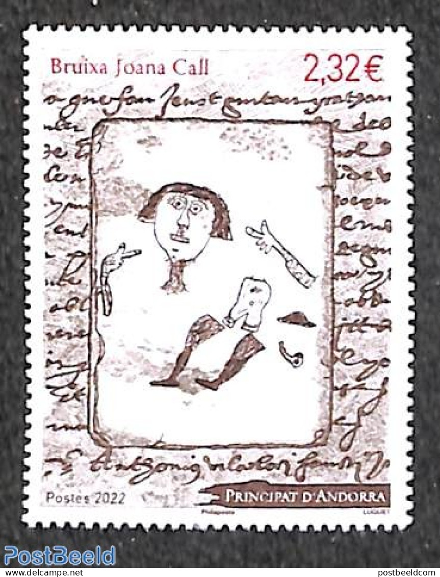 Andorra, French Post 2022 Bruixa Joana Call 1v, Mint NH - Unused Stamps