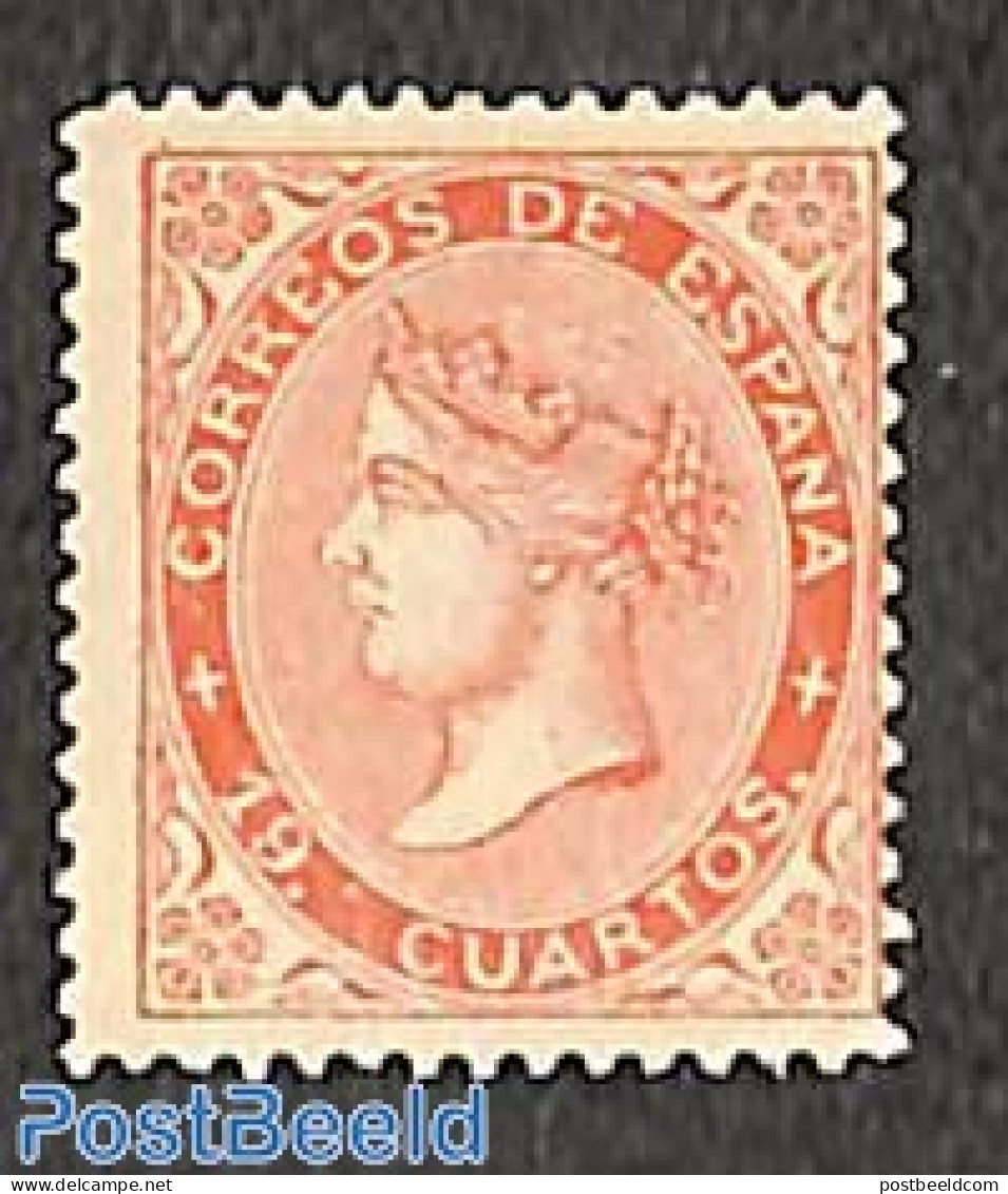 Spain 1867 19Cs, Rosa, With Attest R.Ph.V., Unused (hinged) - Ungebraucht