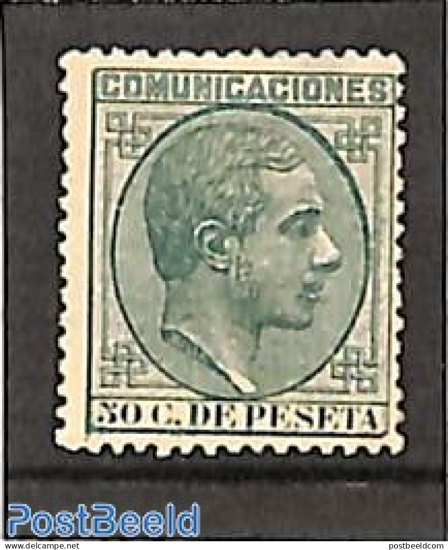 Spain 1878 50c, Stamp Out Of Set, Unused (hinged) - Ungebraucht