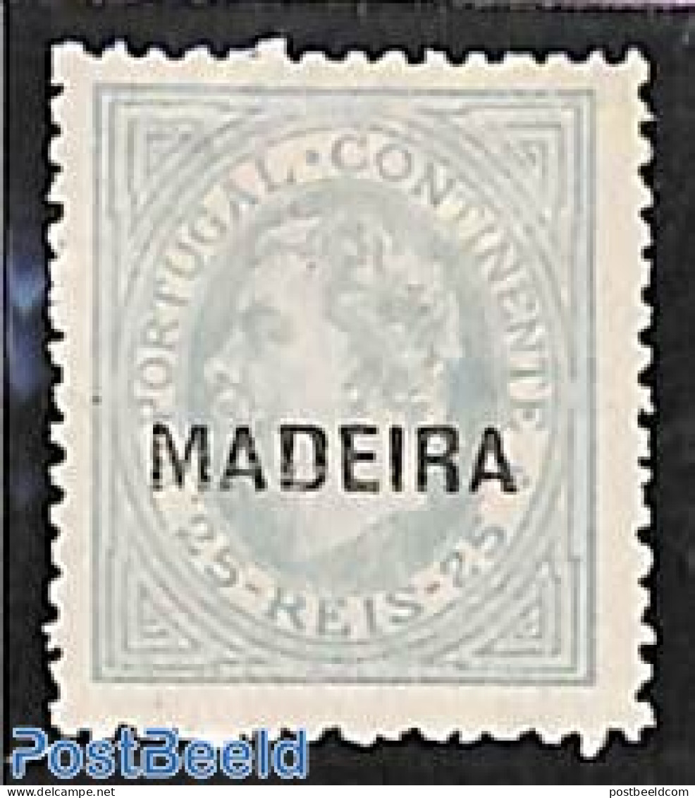 Madeira 1880 25R, Perf. 12.5, Stamp Out Of Set, Unused (hinged) - Madère