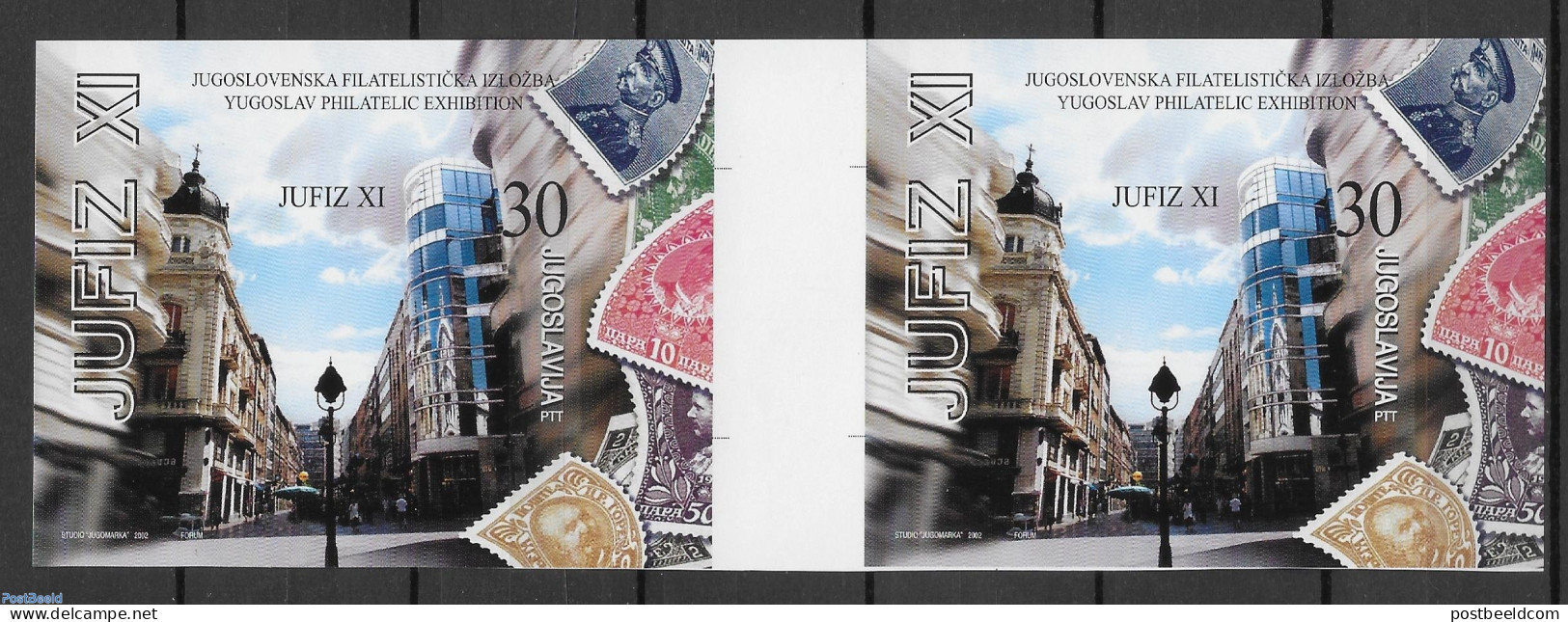 Yugoslavia 2002 JUFIZ S/s, Imperforated Pair., Mint NH, Various - Philately - Errors, Misprints, Plate Flaws - Neufs
