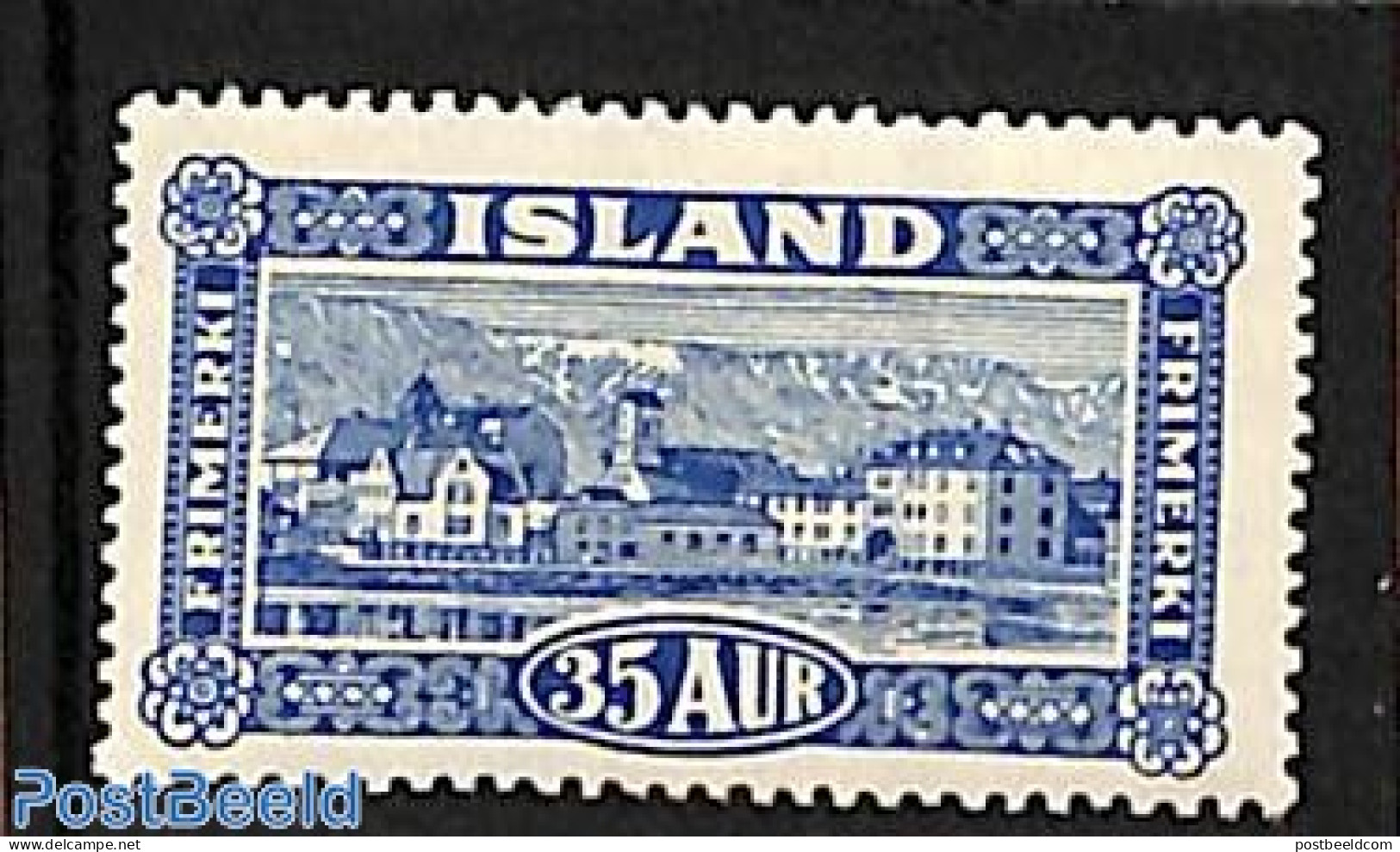 Iceland 1925 35A Reykjavik,Stamp Out Of Set, Unused (hinged), Art - Architecture - Neufs