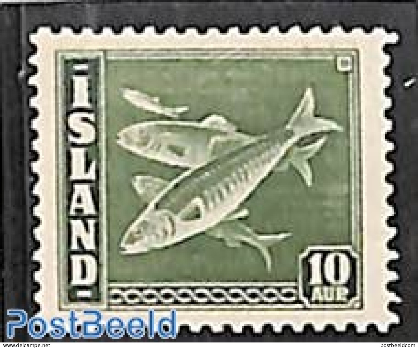 Iceland 1940 10a, Perf. 14:13.5, Stamp Out Of Set, Unused (hinged), Nature - Fish - Ongebruikt