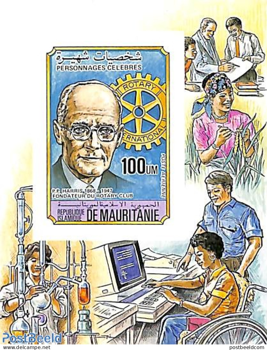 Mauritania 1984 Rotary S/s, Imperforated, Mint NH, Various - Rotary - Rotary Club