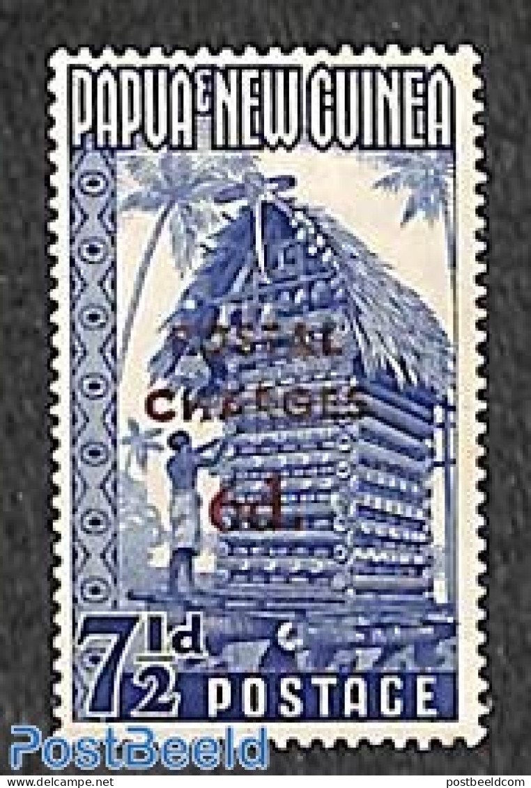 Papua New Guinea 1960 Postage Due, 6d, Stamp Out Of Set, Mint NH, History - Papua-Neuguinea