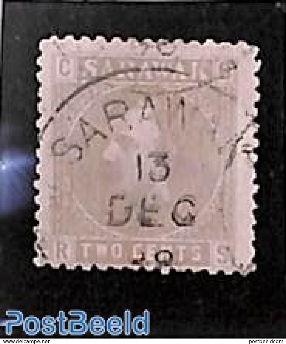 Malaysia 1875 Sarawak, 2c, Used, Used Stamps - Otros & Sin Clasificación