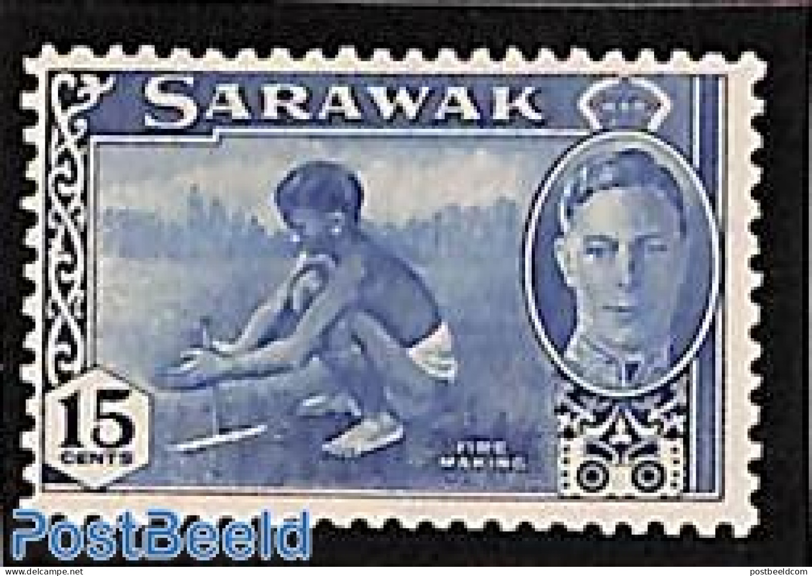 Malaysia 1950 Sarawak, 15c, Stamp Out Of Set, Mint NH - Andere & Zonder Classificatie