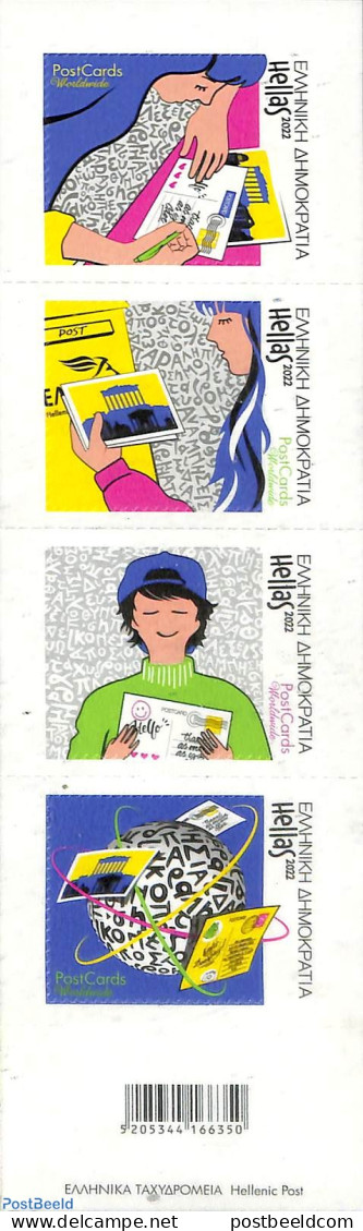 Greece 2022 World Post Day 4v In Booklet, Mint NH, Post - Stamp Booklets - Ungebraucht
