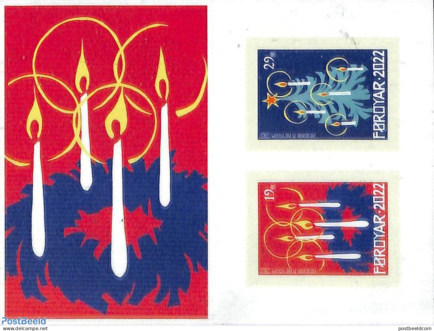 Faroe Islands 2022 Christmas Foil Booklet, Mint NH, Religion - Christmas - Stamp Booklets - Christmas