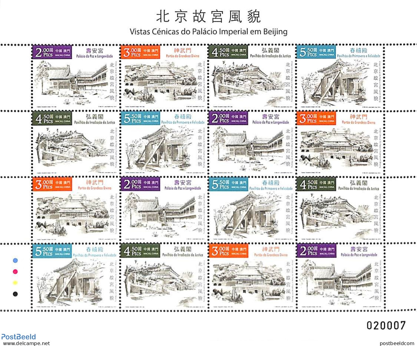 Macao 2016 Imperial Palace Beijing M/s, Mint NH - Nuevos