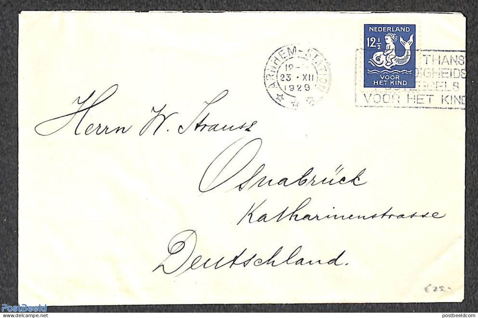 Netherlands 1929 NVPH No. 228 Single On Cover, Postal History - Lettres & Documents
