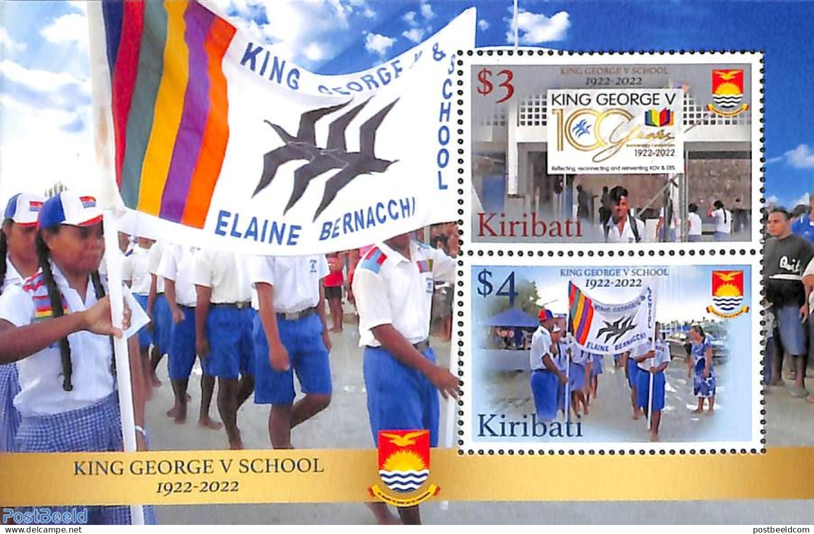 Kiribati 2022 KGV Centenary S/s, Mint NH - Kiribati (1979-...)