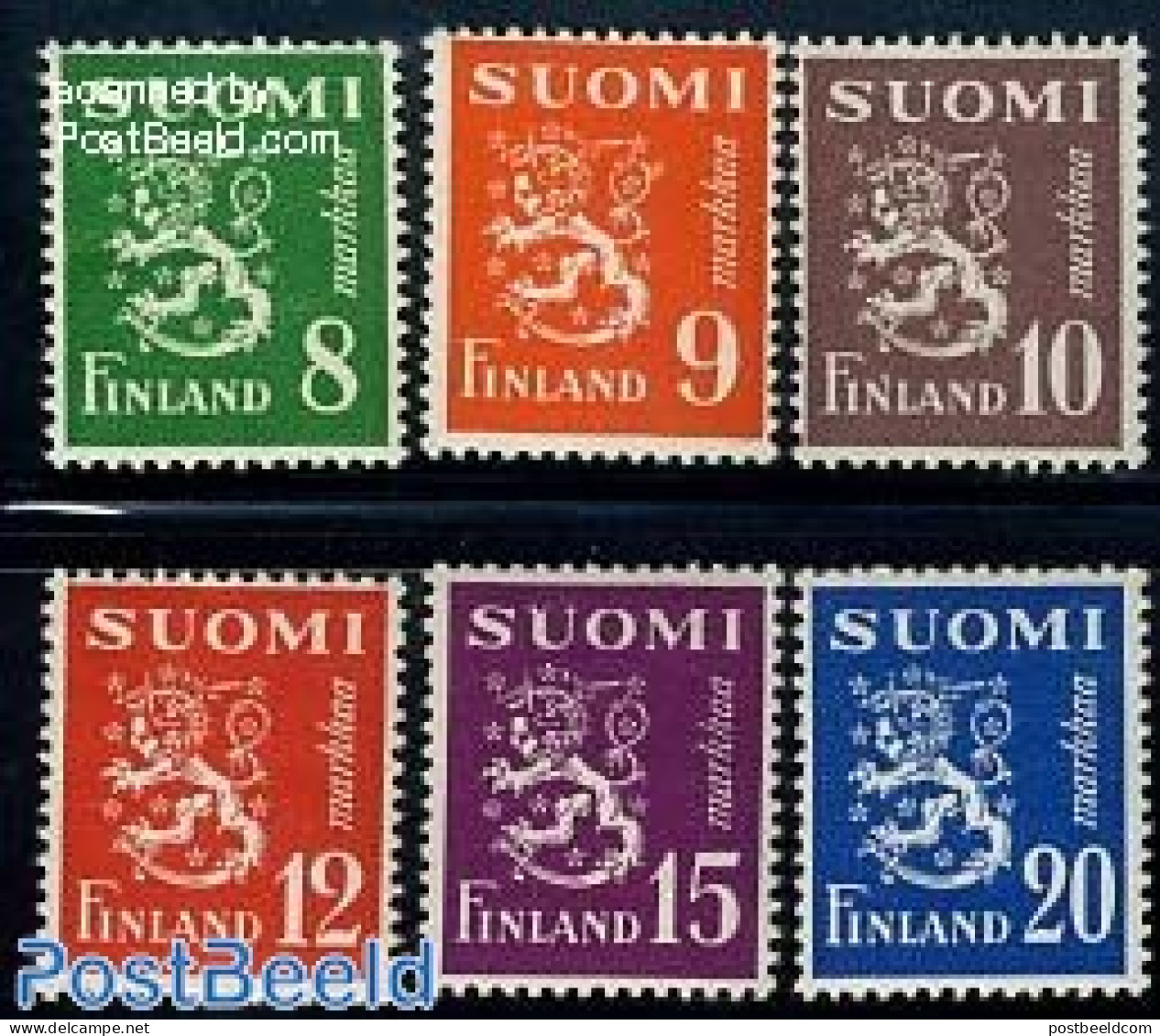 Finland 1950 Definitives 6v, Unused (hinged) - Nuevos