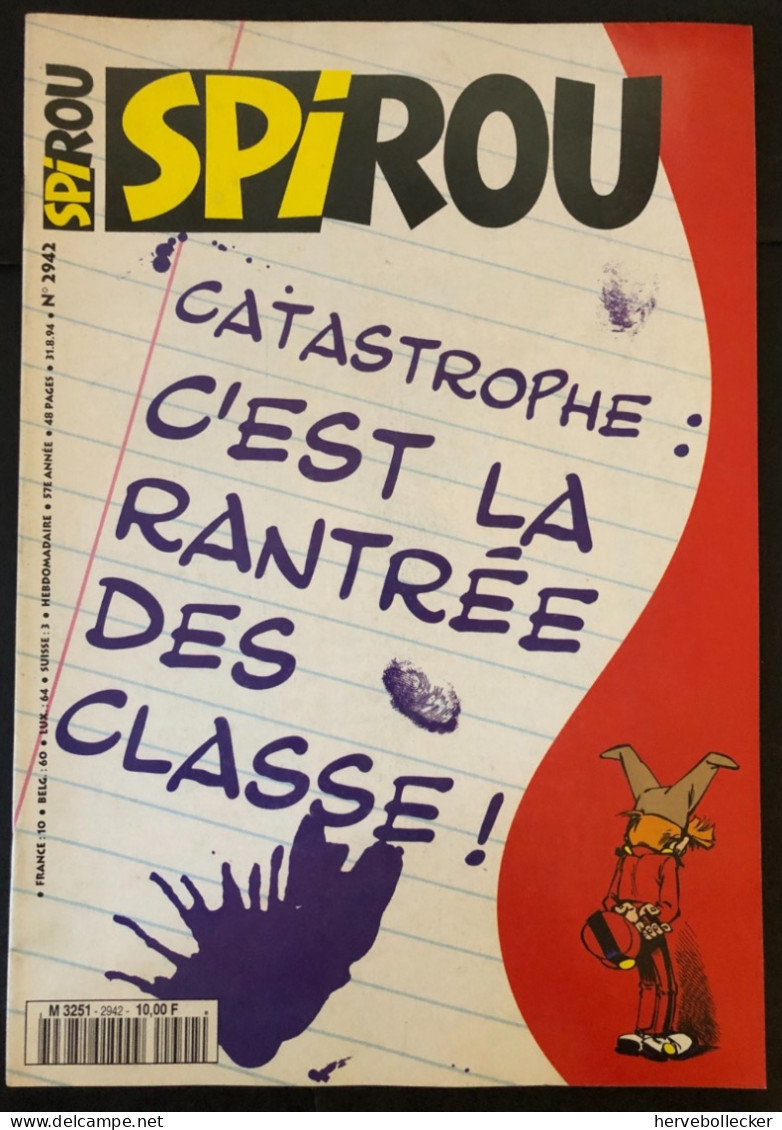 Spirou Hebdomadaire N° 2942 -1994 - Spirou Magazine